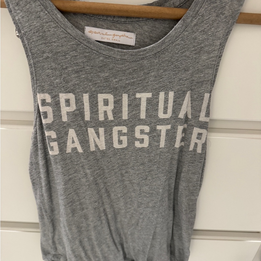 Spiritual Gangster Gray Tank Top size XS